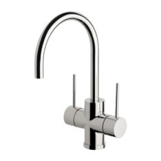 Vivid Slimline Twin Handle Sink Mixer 160mm 01